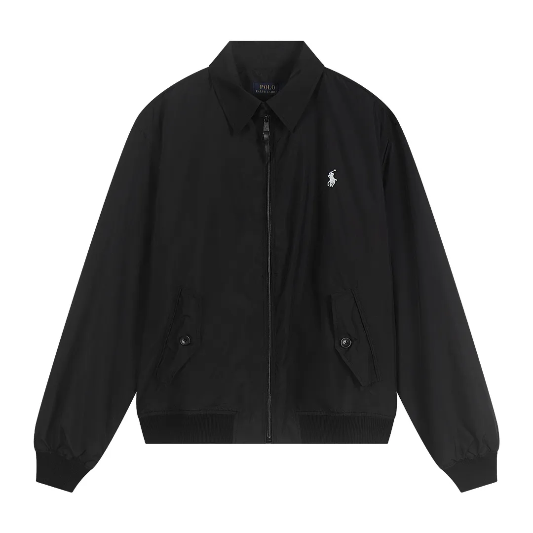 P316 Color: black/light card/off-white Size: S M L Customized two-color webbing strip on the back collar, with zippered side pockets inside ✅ - POLO brand zipper, genuine leather zipper piece, dark and light two-color buttons ✅ - RL25SS new jacket fabric is made of lightweight polyester fiber, windproof and waterproof, lighter, suitable for travel or daily outdoor sports, simple line design and wide and neat tailoring, unisex style for both men and women, good for commuting, classic and durable